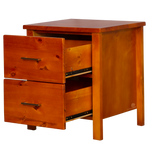 Alice 2 Drawer Bedside - Stained (W540 W420 H600mm)