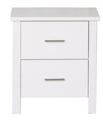 White Alice 2 Drawer Bedside (W540 D430 H600mm)