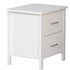White Alice 2 Drawer Bedside