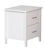 White Alice 2 Drawer Bedside (W540 D430 H600mm)