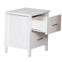 White Alice 2 Drawer Bedside