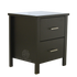 Black Alice 2 Drawer Bedside