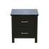 Black Alice 2 Drawer Bedside