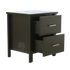 Black Alice 2 Drawer Bedside