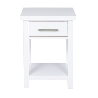 New Master 1 Drawer Bed side White