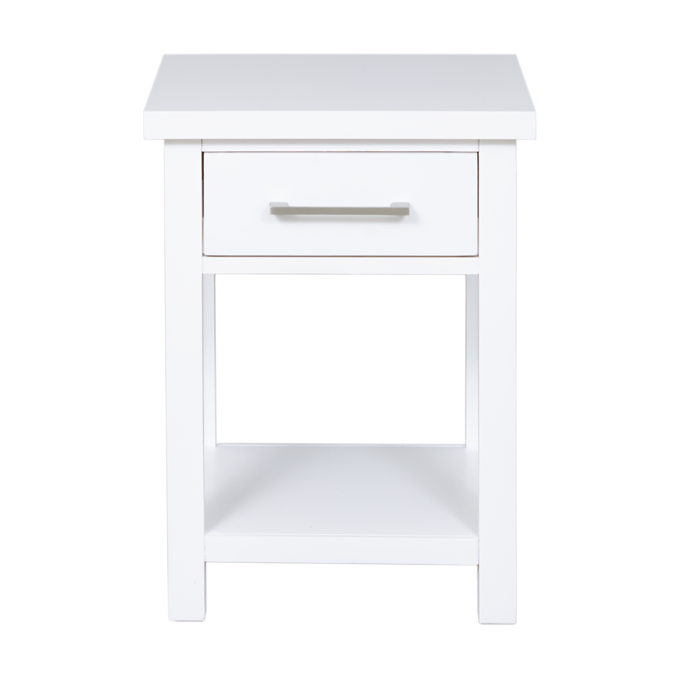 New Maestro 1 Drawer Bed side White (W420 D360 H590 mm)