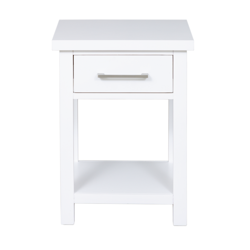 New Master 1 Drawer Bed side White
