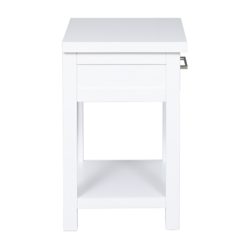 New Master 1 Drawer Bed side White