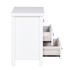 New Master 3 Drawer Bedside White (Long Handle)