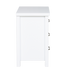 New Master 3 Drawer Bedside White (Long Handle)