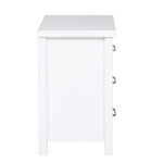 New Maestro 3 Drawer Bedside White (Long Handle)