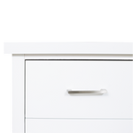 New Maestro 3 Drawer Bedside White (Long Handle)