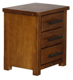 Woodside 3 Drawer Bedside(W570 x D450 x H654mm)