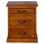 Elmont 3 Drawer Bedside Cabinet (W530 D450 H660mm)