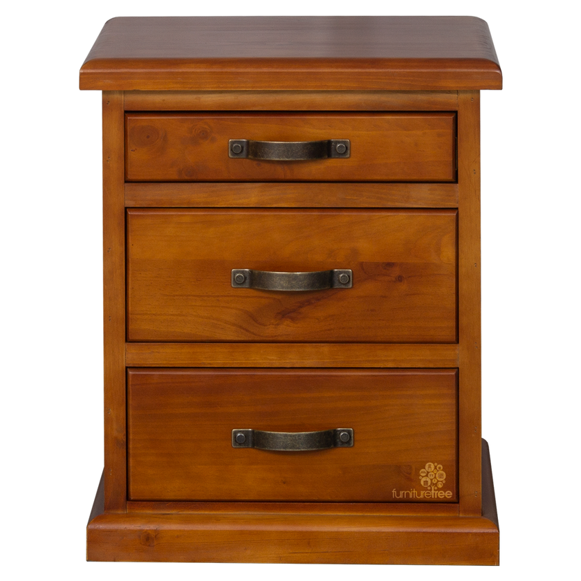 Felton 3 Drawer Bedside Cabinet