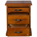 Elmont 3 Drawer Bedside Cabinet (W530 D450 H660mm)