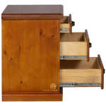 Elmont 3 Drawer Bedside Cabinet (W530 D450 H660mm)