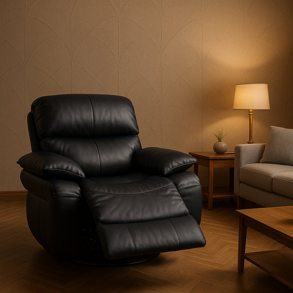 Tree Pattern Rocker Recliner Blackstone Recliner, Rocker and Swivel - Leather – Furniture Tree