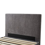 Picton Bed Base with Headboard (Grey) - Queen (W154 x H120 x D213 CM)