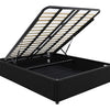 Denver Gas Lift Storage Bed Base (Black) - Queen (W153 x H35 x D208CM)