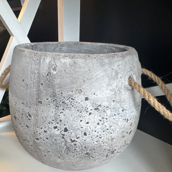 Archer Cement Planter w/Rope Handles LGE