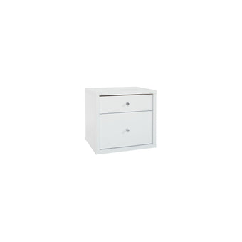 Cosmo 2 Drawer Bedside / White