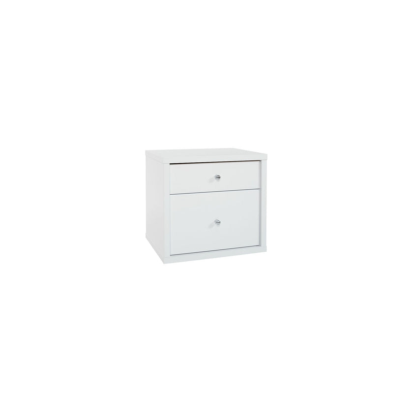 Cosmo 2 Drawer Bedside / White