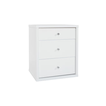 Cosmo 3 Drawer Bedside - Tall / White