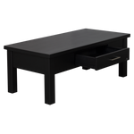 Spring 1 Drawer Black Coffee Table (W1100 D550 H420 mm)