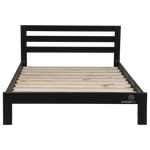 Black Alice Double Bed (L2020 W1550 H800/360mm head/footer, Inner L1950, W1440mm)