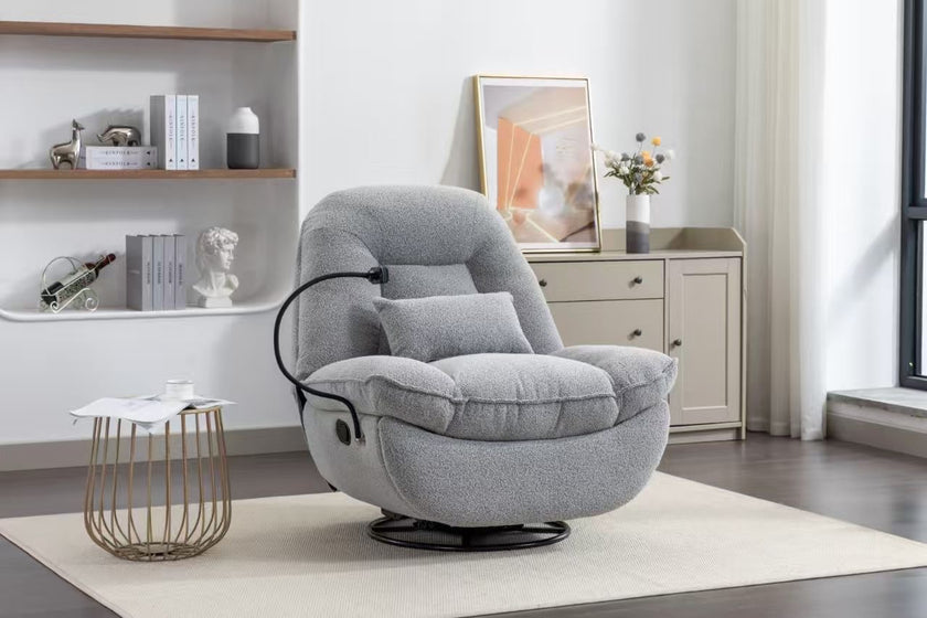 Manchester Swivel, Electric Recliner with Mobile Holder