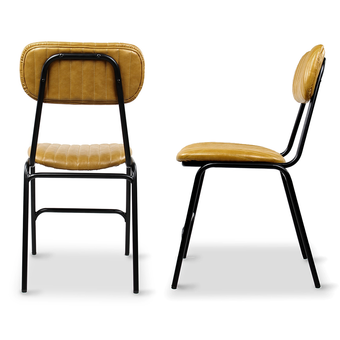 Datsun Chair Vintage Camel Pu - Box*2 Kitset