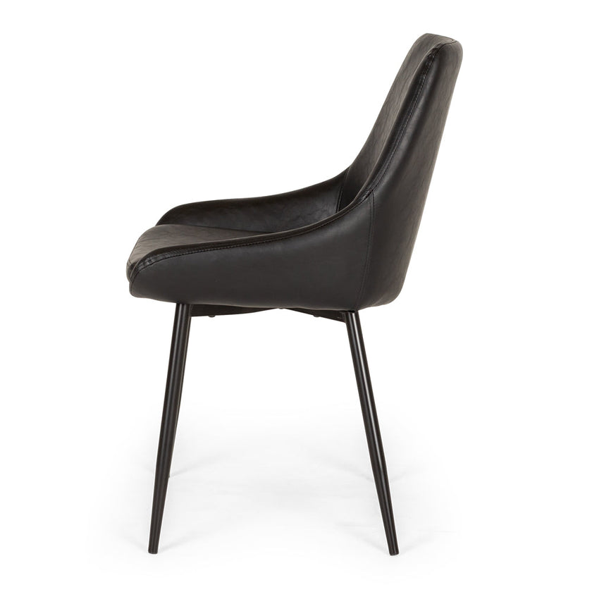 Bari Dining Chair- Black PU