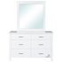 White Alice Dresser with Mirror (W1230 D440 H1700mm)