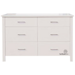 White Tina 6 Drawer Lowboy