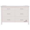 White Tina 6 Drawer Lowboy