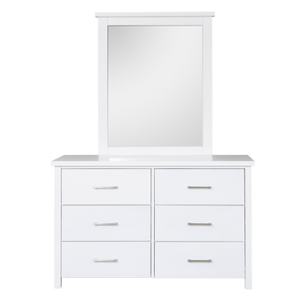 Master Dresser with Mirror - White