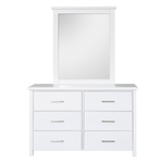 Maestro Dresser with Mirror - White