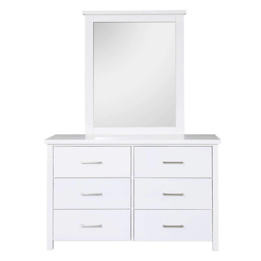 Maestro Dresser with Mirror - White