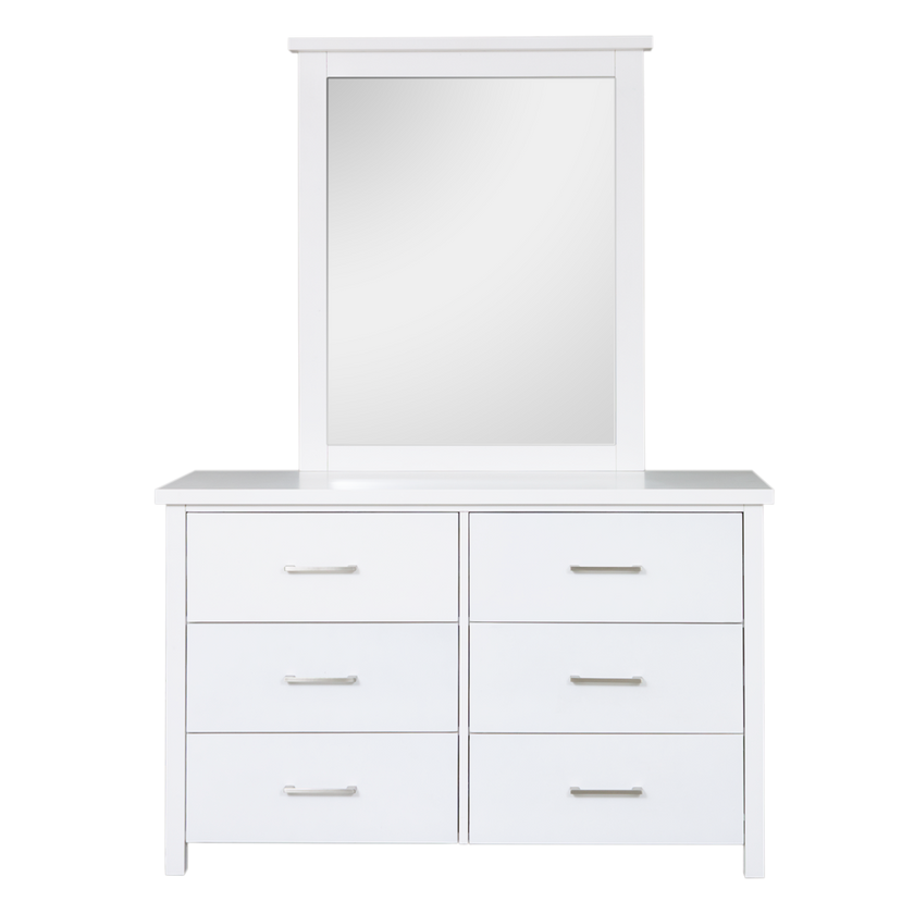 Master Dresser with Mirror - White