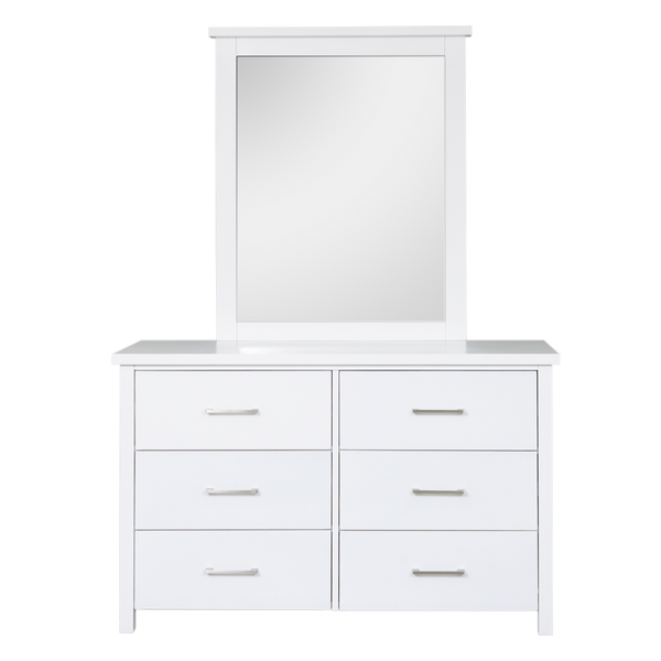 Maestro Dresser with Mirror - White