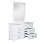 Maestro Dresser with Mirror - White