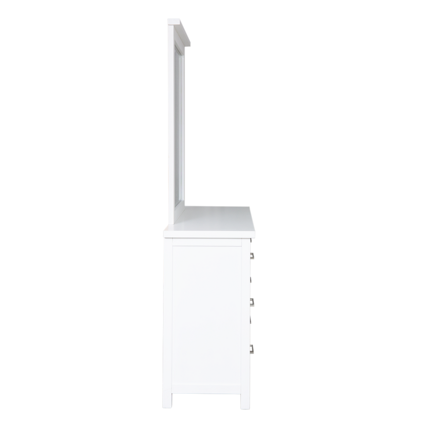 Master Dresser with Mirror - White