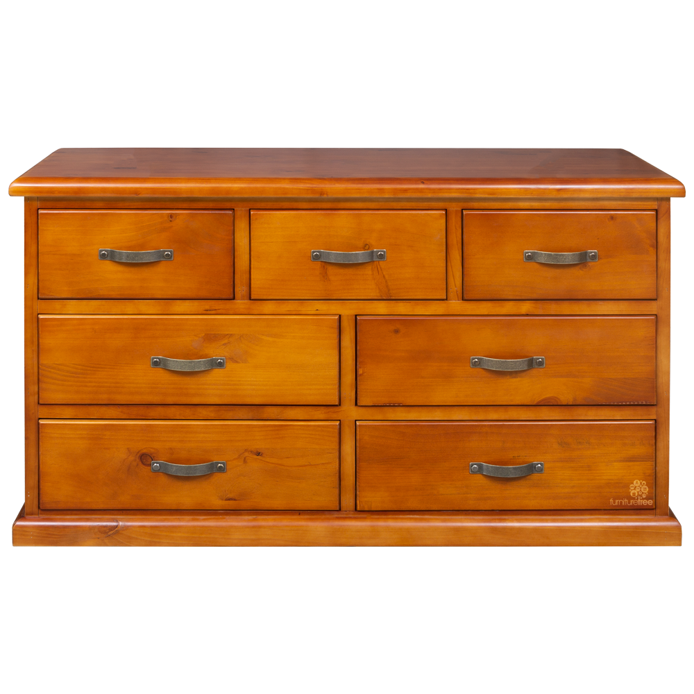 Elmont 7 Drawer Lowboy (W1380 D450 H820mm)