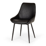 Bari Dining Chair- Black PU (W50 D53 SH66/H91CM)