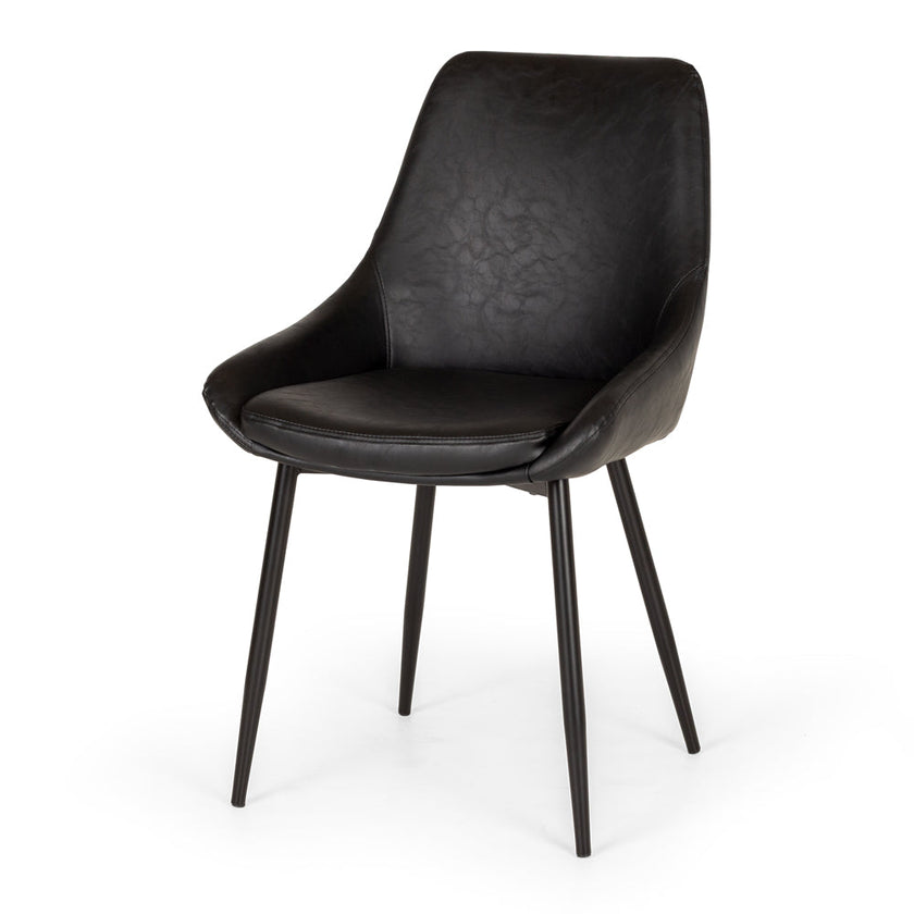 Bari Dining Chair- Black PU