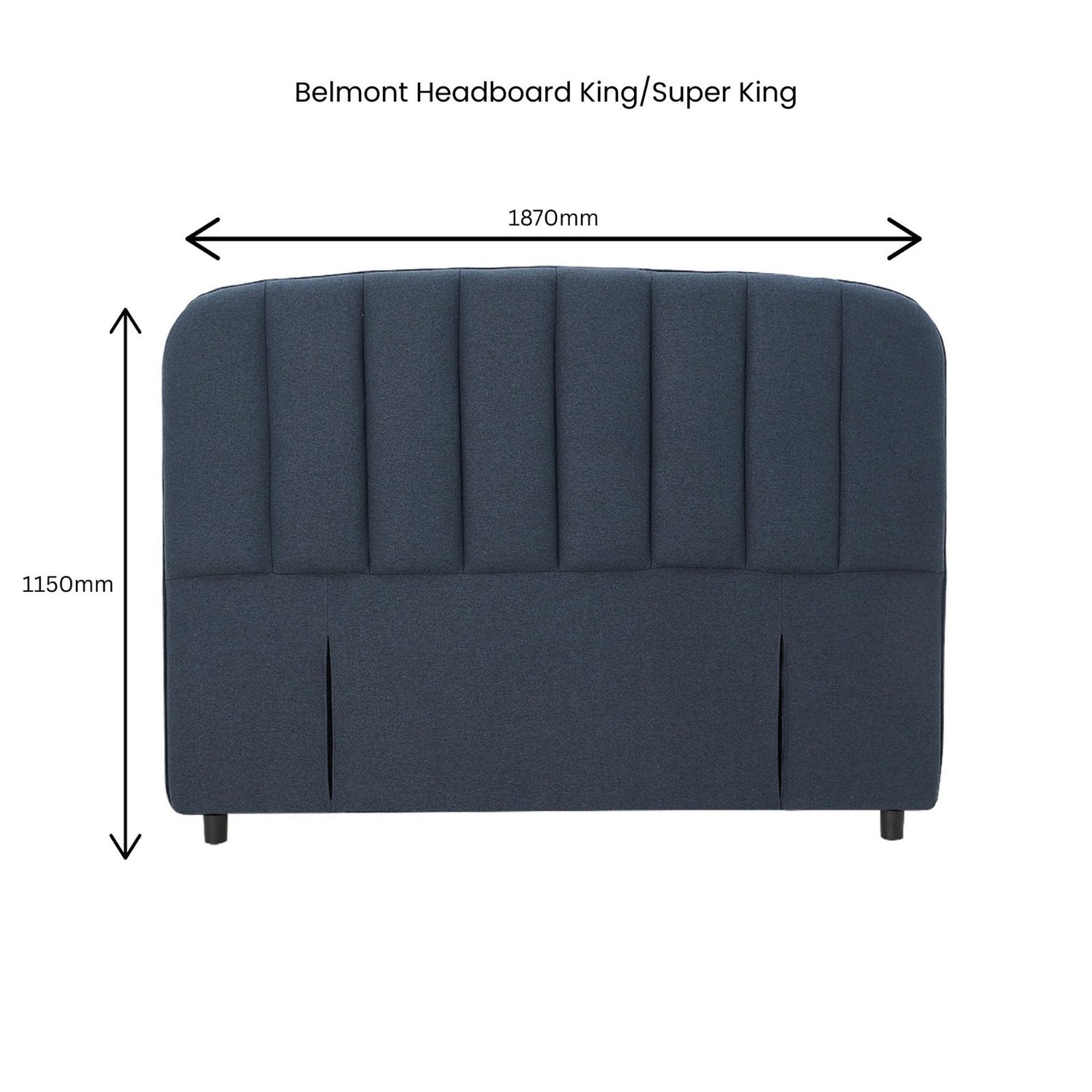 Belmont King Headboard - Blue