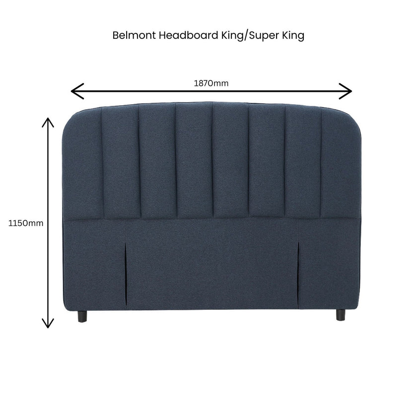 Belmont Super King Headboard - Blue
