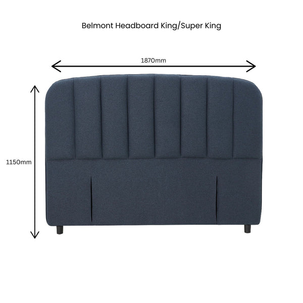 Belmont King Headboard - Blue