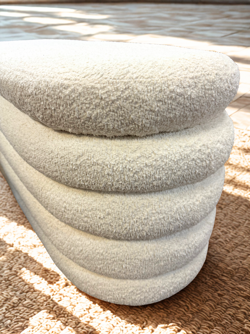 Ollie Boucle Storage Ottoman - Bench